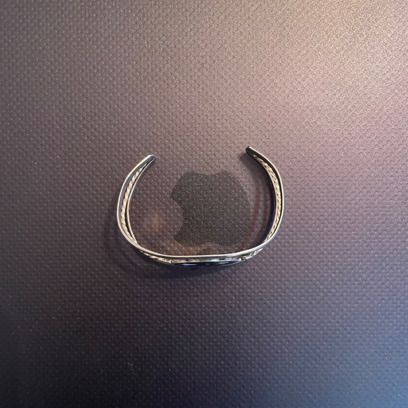 Vintage Sterling Silver Moon and Star Cuff Bracelet - Picture 2 of 6